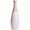 Uniquewise 31.5 Spun Bamboo Tall Trumpet Floor Vase, White and Natural QI003356W.L - alternate 2